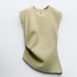 Elegant Cream Sleeveless Top